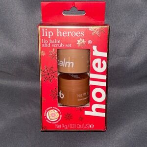Holler Lip Heroes Sugar Cookie Lip Balm‎ and Scrub Set Holiday Gift Box